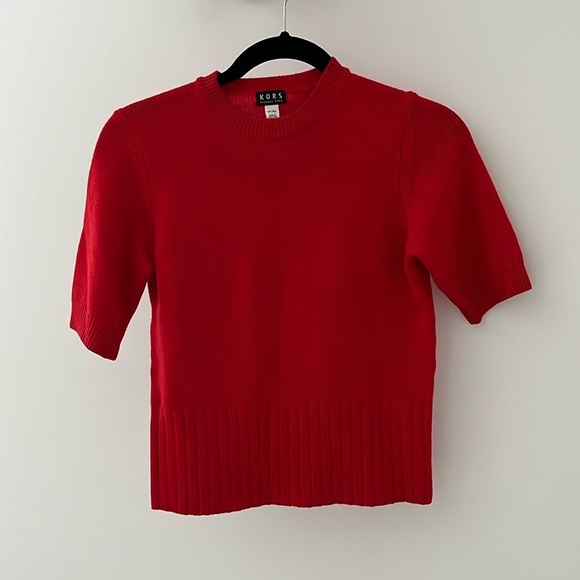 KORS Michael Kors red 100% wool sweater size S - Picture 1 of 4